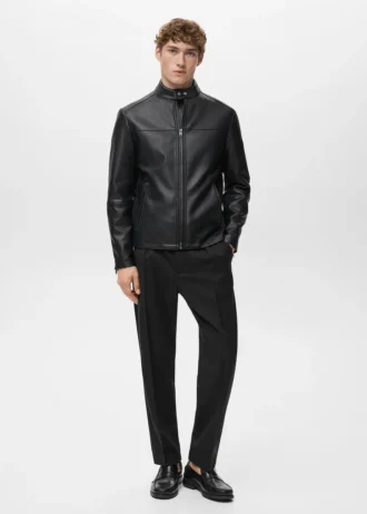 Kunstlederjacke mit Reißverschluss Kunstlederjacke mit Reißverschluss