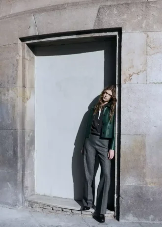 Kunstlederjacke mit Taschen