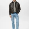 Kunstlederjacke mit Taschen Kunstlederjacke mit Taschen