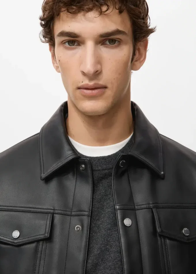 Kunstlederjacke mit Taschen Kunstlederjacke mit Taschen