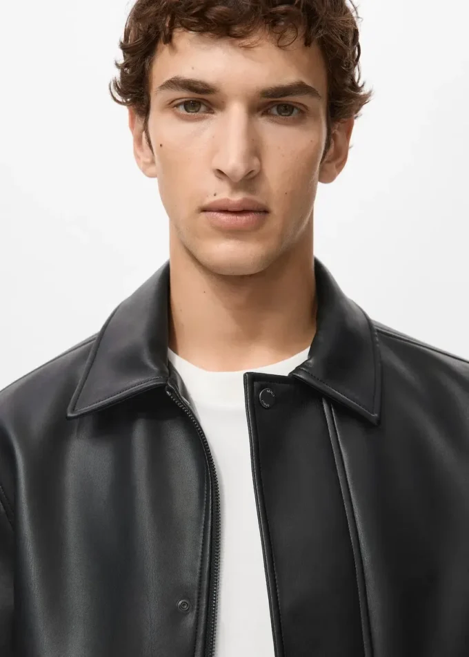 Kunstlederjacke mit Taschen Kunstlederjacke mit Taschen