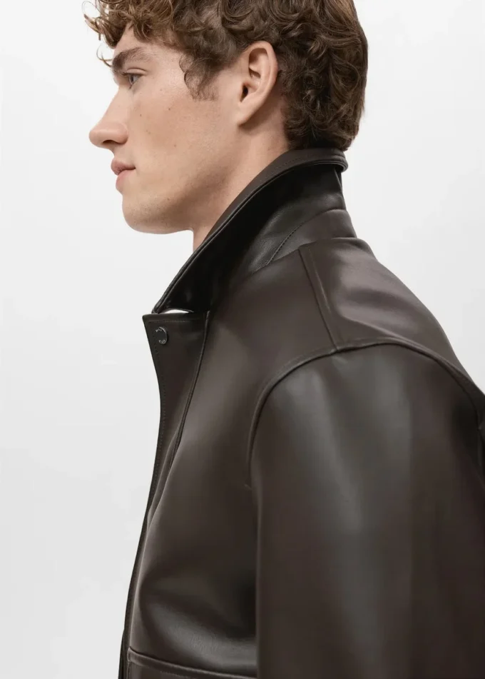 Kunstlederjacke mit Taschen Kunstlederjacke mit Taschen