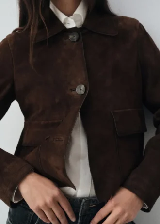 Kurze Jacke aus 100 % Leder