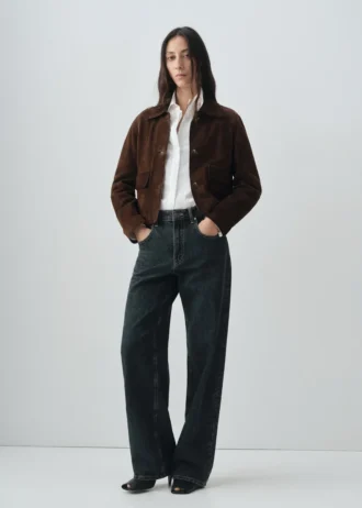Kurze Jacke aus 100 % Leder