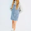 Kurzer Jeans-Latzrock Kurzer Jeans-Latzrock