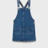Kurzer Jeans-Latzrock