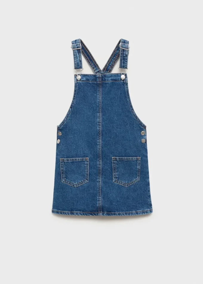 Kurzer Jeans-Latzrock
