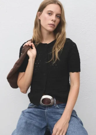 Kurzärmelige Häkeljacke