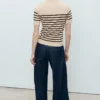 Kurzärmeliger Feinstrickpullover