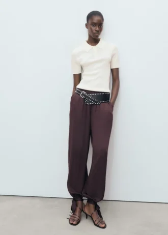Kurzärmeliger Pullover mit Rollkragen