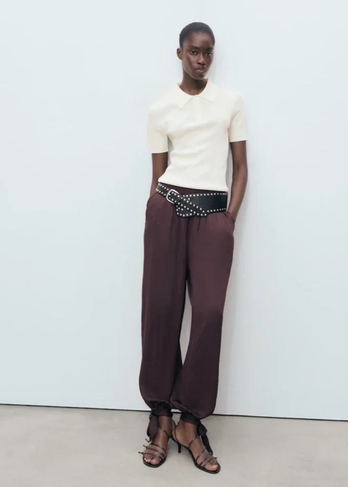 Kurzärmeliger Pullover mit Rollkragen
