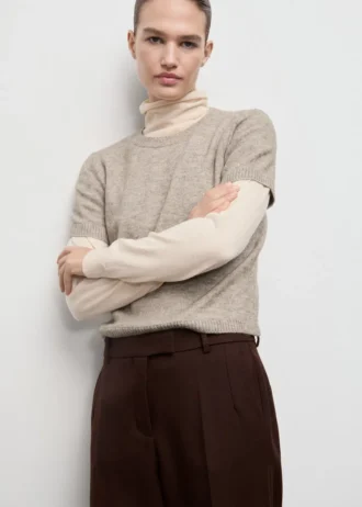 Kurzärmeliger Strickpullover