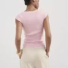 Kurzärmeliger Sweater mit Rippstrick