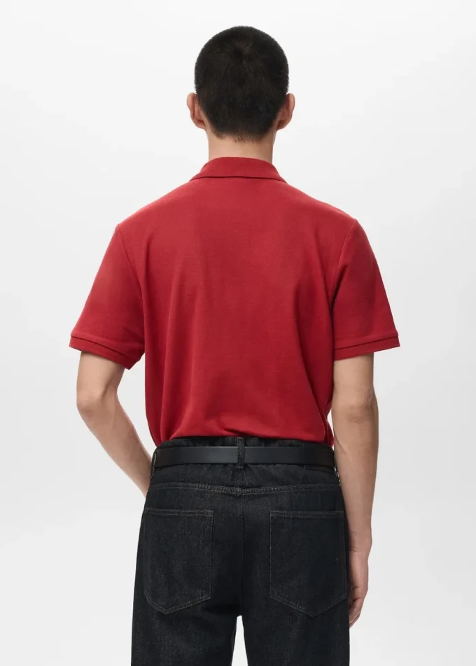 Kurzärmeliges Baumwoll-Poloshirt