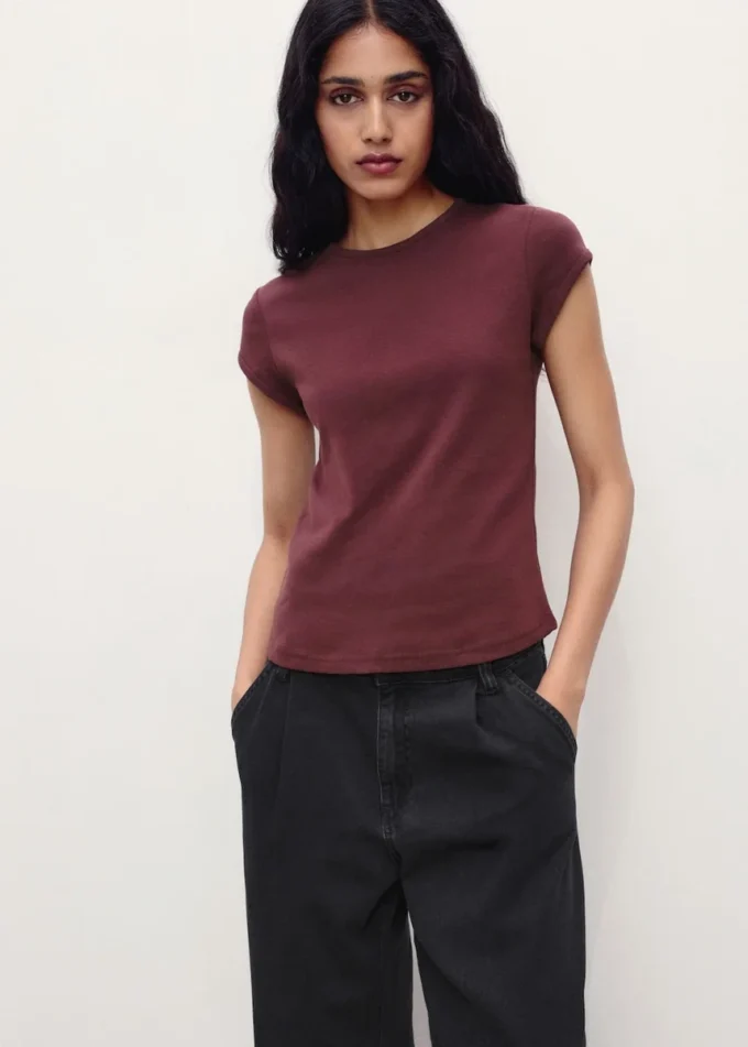 Kurzärmeliges Baumwoll-T-Shirt Kurzärmeliges Baumwoll-T-Shirt