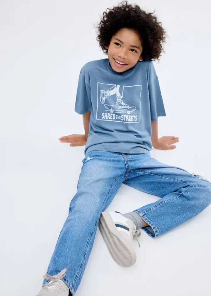 Kurzärmeliges bedrucktes T-Shirt Kurzärmeliges bedrucktes T-Shirt