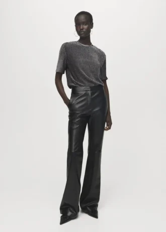 Kurzärmeliges Lurex-T-Shirt