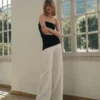 Lange ausgestellte Hose