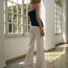 Lange ausgestellte Hose