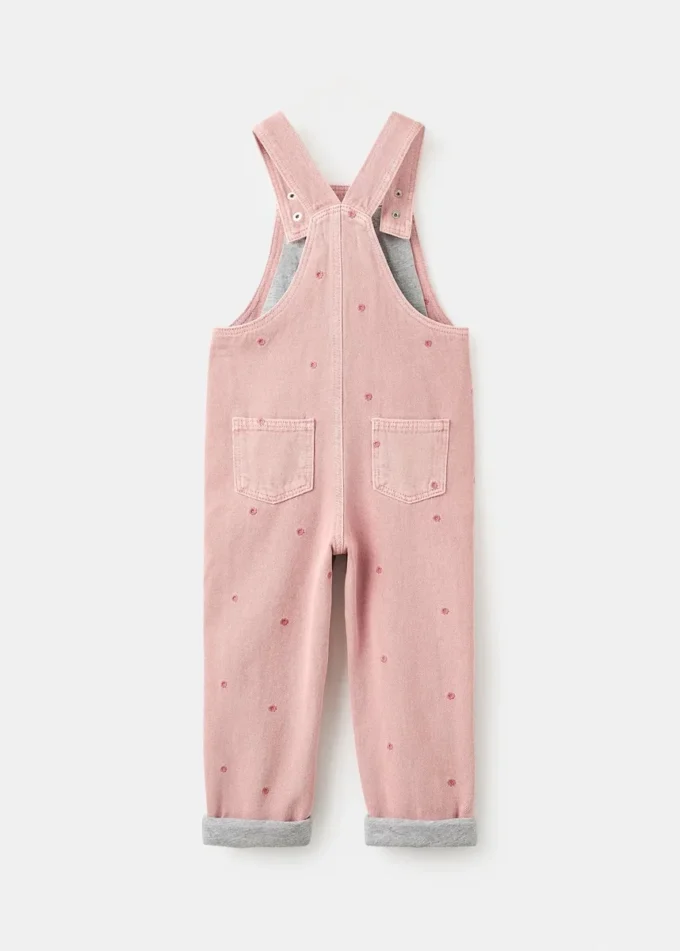 Lange bestickte Latzhose mit Blumenmuster Lange bestickte Latzhose mit Blumenmuster