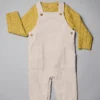 Lange Cord-Latzhose