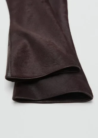 Lange Lederhandschuhe mit Fell