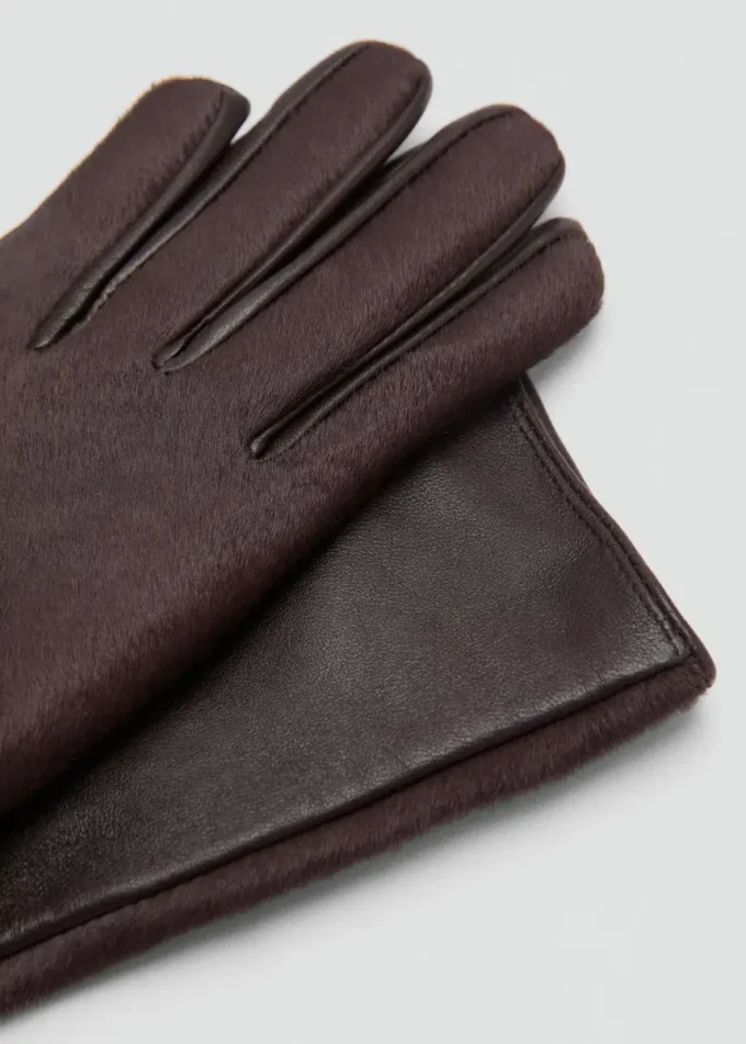 Lange Lederhandschuhe mit Fell Lange Lederhandschuhe mit Fell