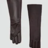 Lange Lederhandschuhe mit Fell Lange Lederhandschuhe mit Fell