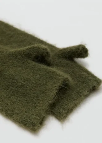 Lange Strickhandschuhe