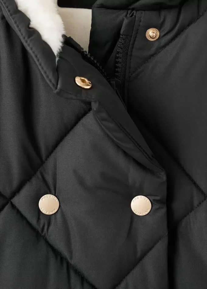Langer Anorak mit Fellimitatfutter Langer Anorak mit Fellimitatfutter