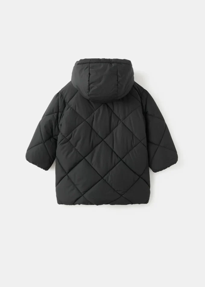 Langer Anorak mit Fellimitatfutter Langer Anorak mit Fellimitatfutter