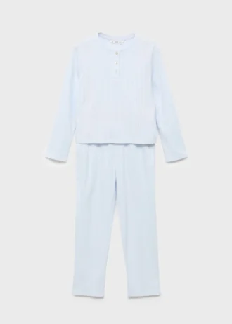Langer gerippter Pyjama Langer gerippter Pyjama