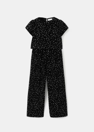 Langer Jumpsuit mit Pailletten