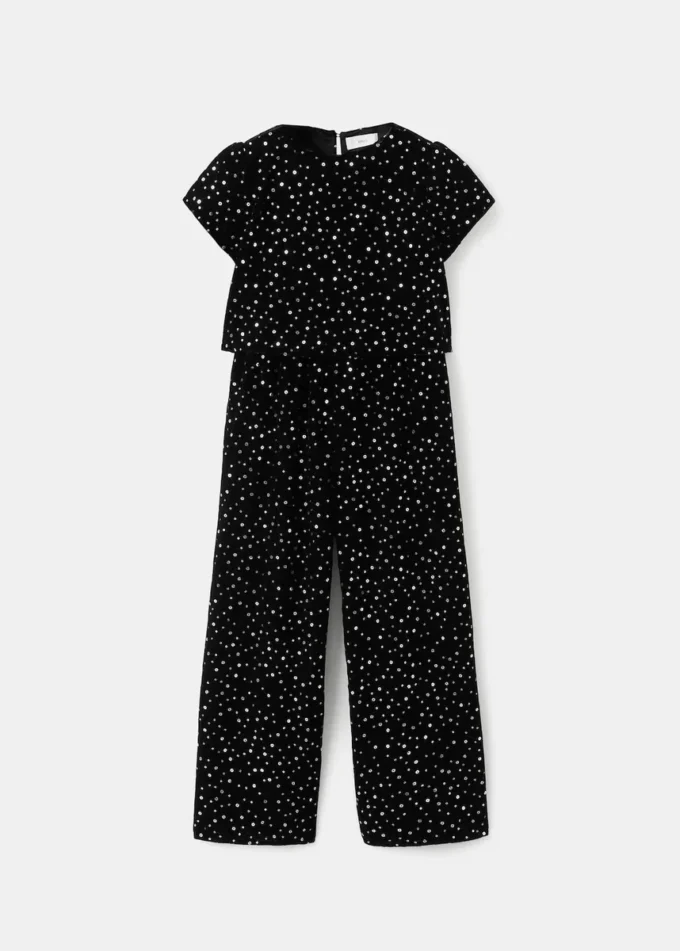 Langer Jumpsuit mit Pailletten Langer Jumpsuit mit Pailletten