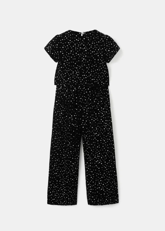 Langer Jumpsuit mit Pailletten Langer Jumpsuit mit Pailletten