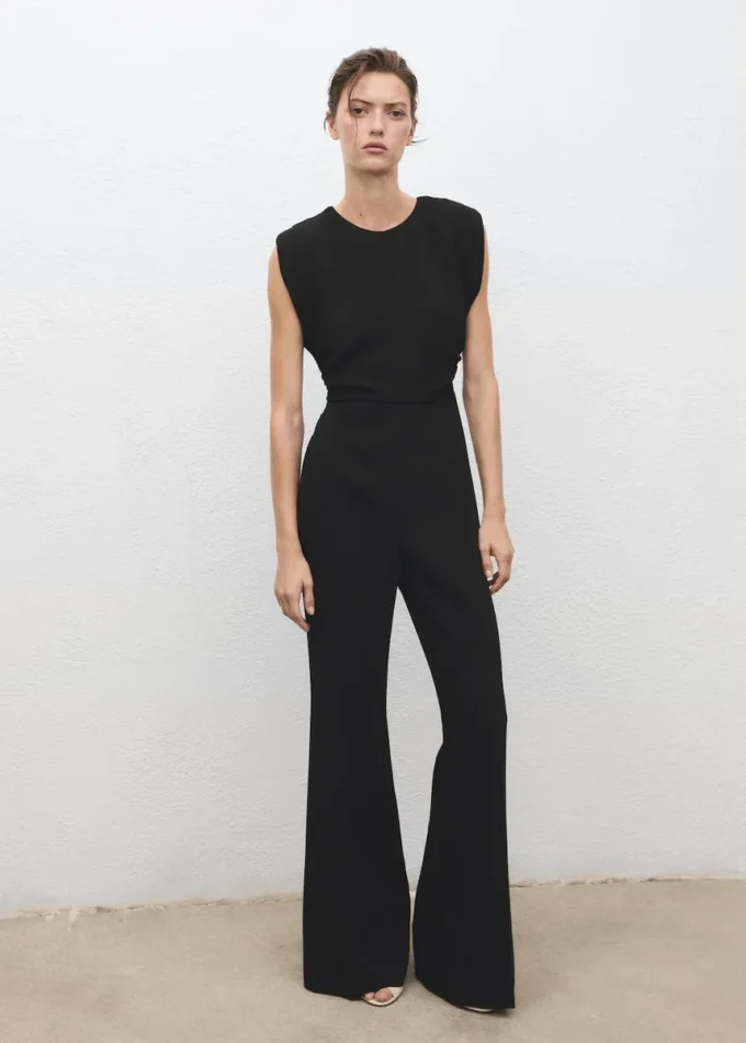 Langer Jumpsuit mit Rüschen