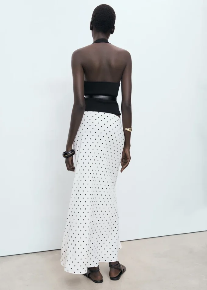 Langer Rock mit Polka-Dots Langer Rock mit Polka-Dots