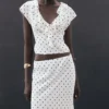 Langer Rock mit Polka-Dots Langer Rock mit Polka-Dots