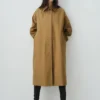 Langer Trenchcoat aus 100 % Baumwolle