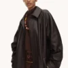 Langer Trenchcoat aus Kunstleder