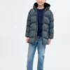 Langer, wattierter Anorak mit Kapuze Langer, wattierter Anorak mit Kapuze