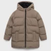 Langer, wattierter Anorak mit Kapuze Langer, wattierter Anorak mit Kapuze