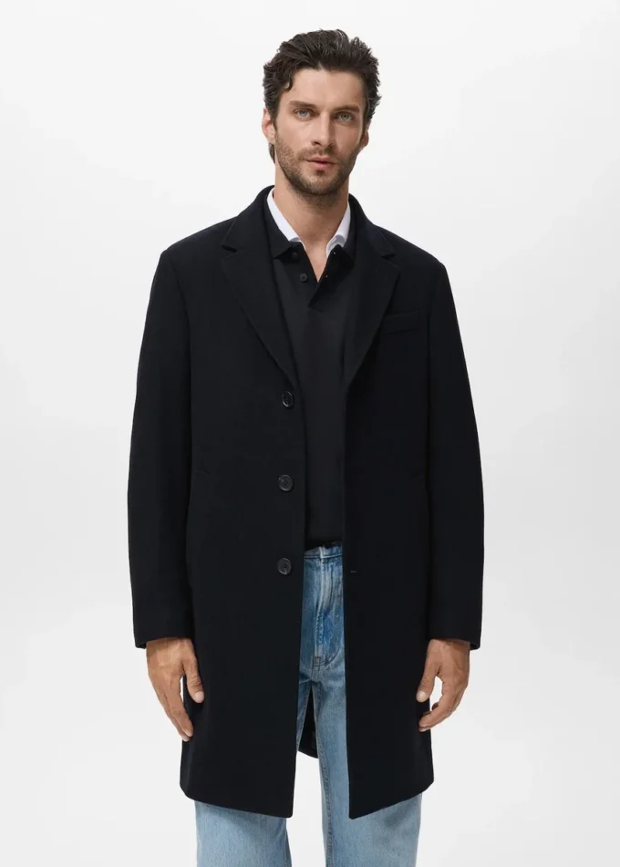Langer Wollmantel Langer Wollmantel