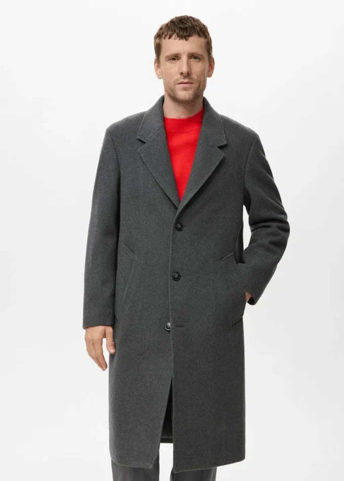 Langer Wollmantel Langer Wollmantel