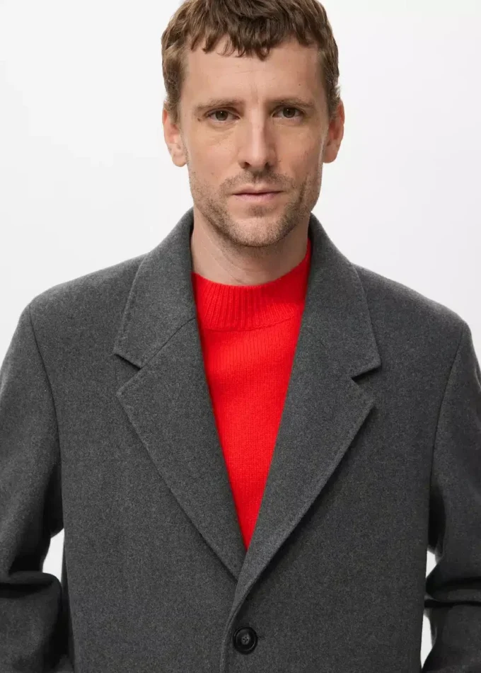 Langer Wollmantel Langer Wollmantel