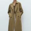 Langer Zweireiher-Trenchcoat