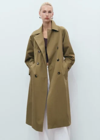 Langer Zweireiher-Trenchcoat