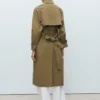 Langer Zweireiher-Trenchcoat