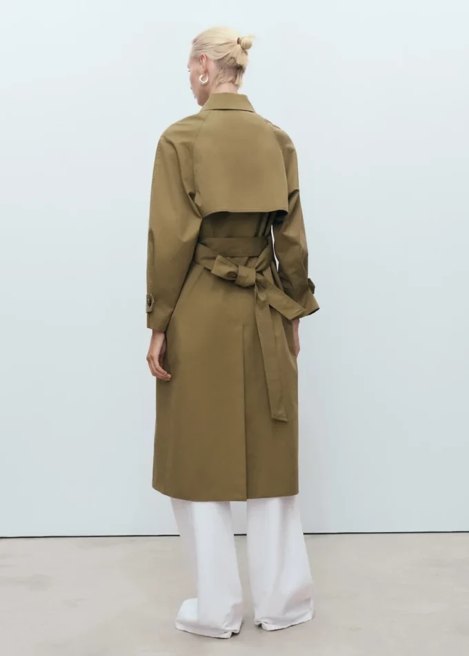 Langer Zweireiher-Trenchcoat