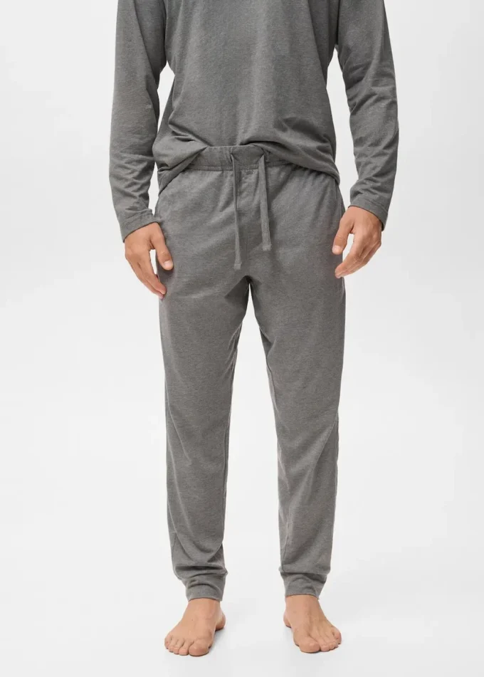 Langes Baumwoll-Pyjama-Set Langes Baumwoll-Pyjama-Set